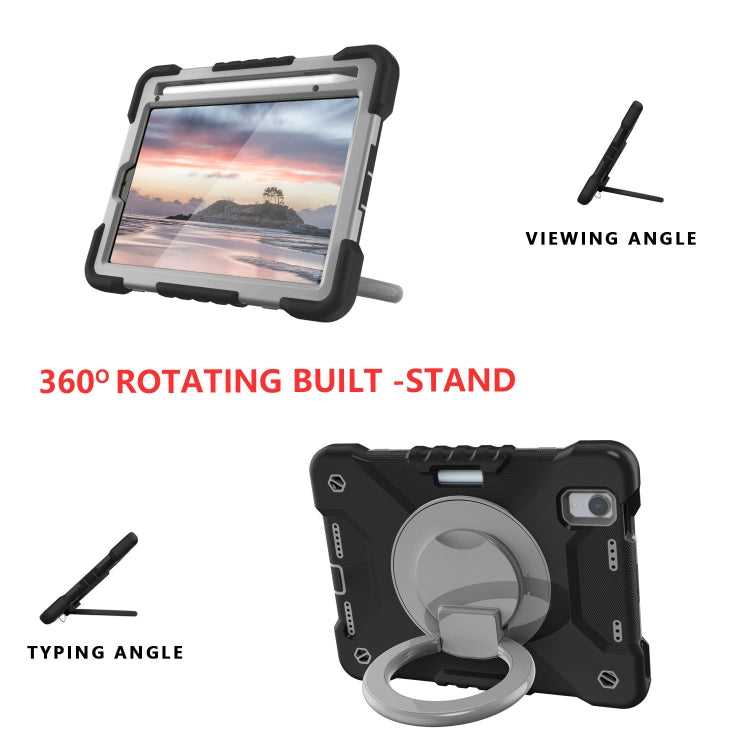 For iPad mini 6 Silicone + PC Tablet Case with Strap & Holder & Pen Slot