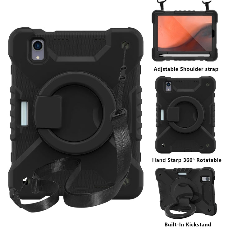 For iPad mini 6 Silicone + PC Tablet Case with Strap & Holder & Pen Slot