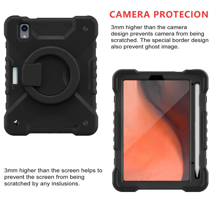 For iPad mini 6 Silicone + PC Tablet Case with Strap & Holder & Pen Slot