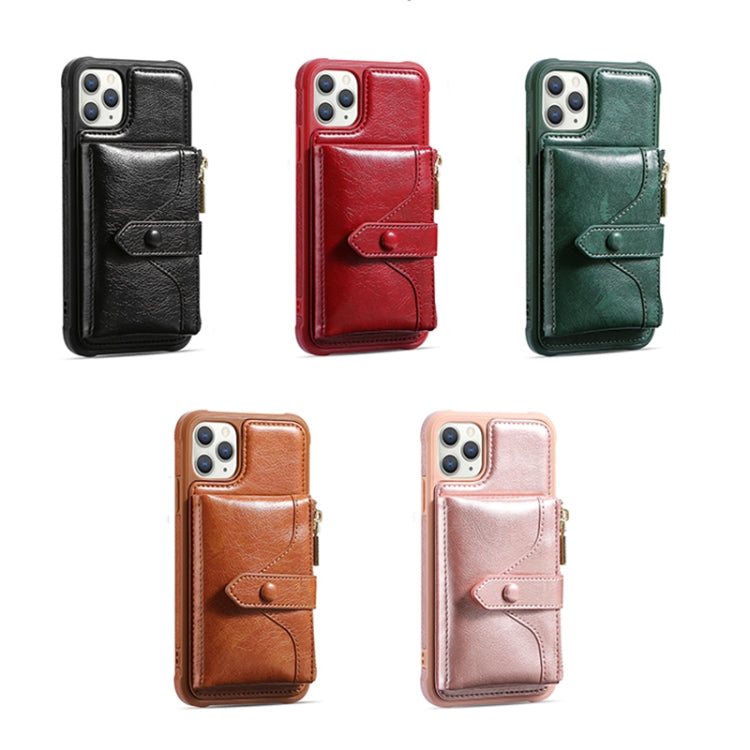 For iPhone 12 mini JDK-B1 Series Zipper Wallet PU + TPU Phone Case