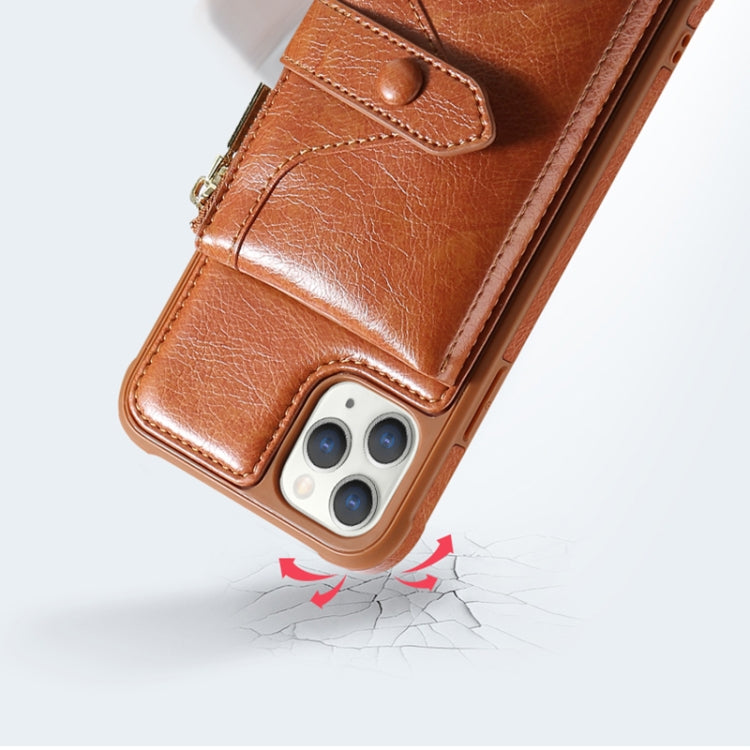 For iPhone 12 mini JDK-B1 Series Zipper Wallet PU + TPU Phone Case
