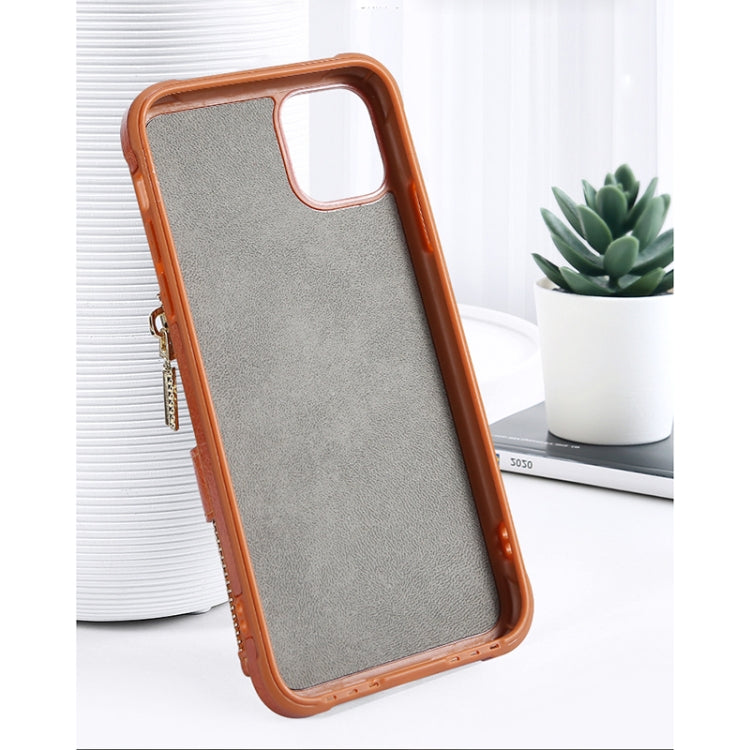 For iPhone 12 mini JDK-B1 Series Zipper Wallet PU + TPU Phone Case