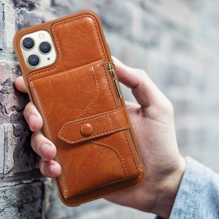 For iPhone 12 / 12 Pro JDK-B1 Series Zipper Wallet PU + TPU Phone Case