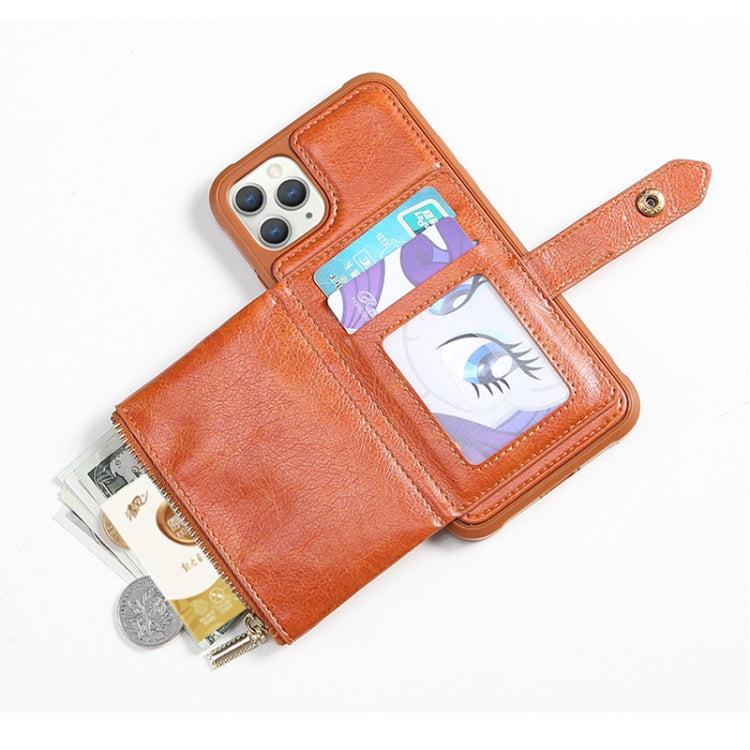 For iPhone 12 Pro Max JDK-B1 Series Zipper Wallet PU + TPU Phone Case