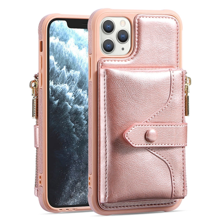 For iPhone 11 Pro Max JDK-B1 Series Zipper Wallet PU + TPU Phone Case