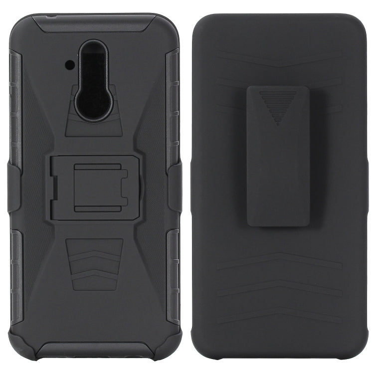 For Huawei Mate 20 Lite PC + Silicone Back Clip Sliding Sleeve Protective Case(Black)