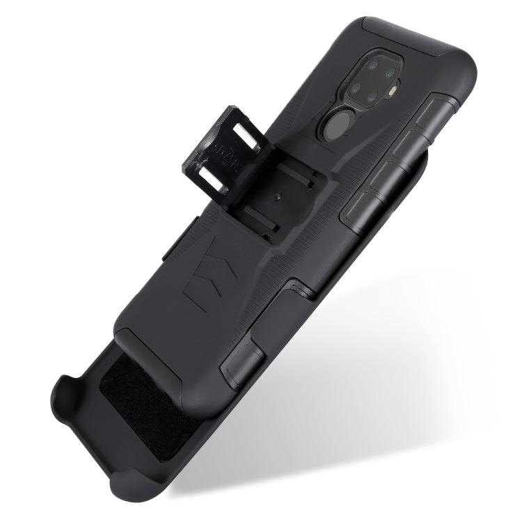 For Huawei Mate 30 Lite PC + Silicone Back Clip Sliding Sleeve Protective Case(Black)