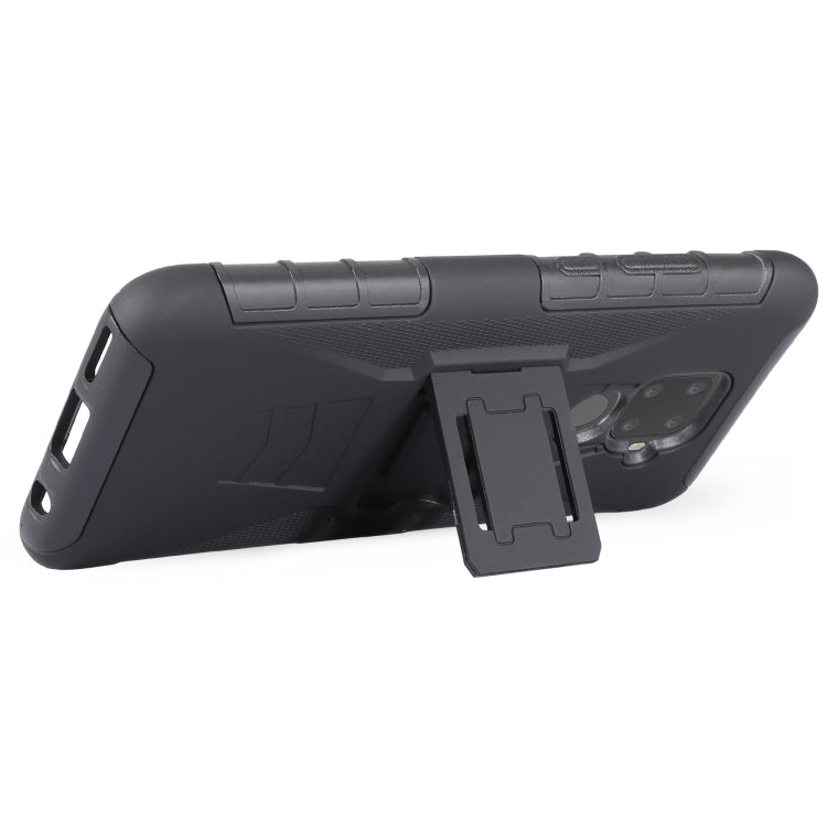 For Huawei Mate 30 Pro PC + Silicone Back Clip Sliding Sleeve Protective Case(Black)