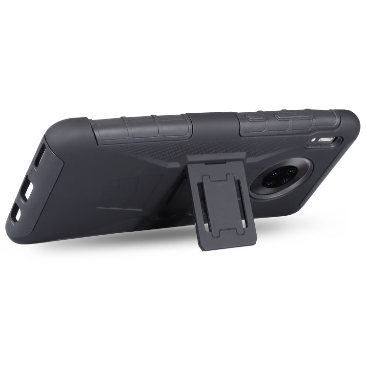 For Huawei Mate 30 PC + Silicone Back Clip Sliding Sleeve Protective Case(Black)