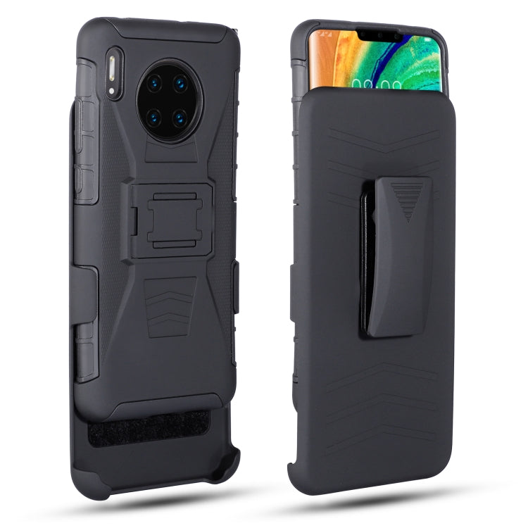 For Huawei Mate 30 PC + Silicone Back Clip Sliding Sleeve Protective Case(Black)