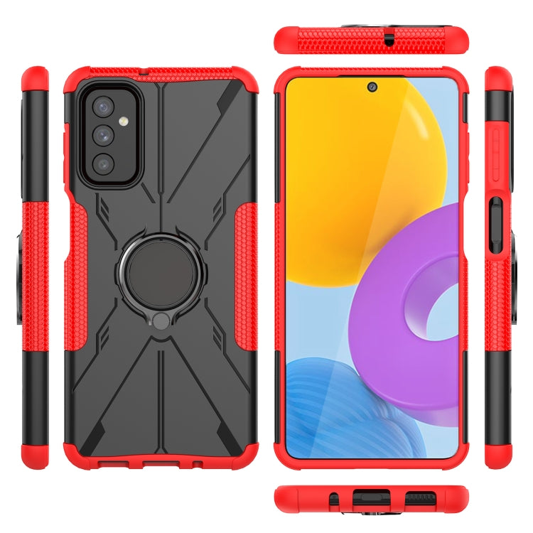 For Samsung Galaxy M52 5G Armor Bear Shockproof PC + TPU Phone Case with Ring Holder