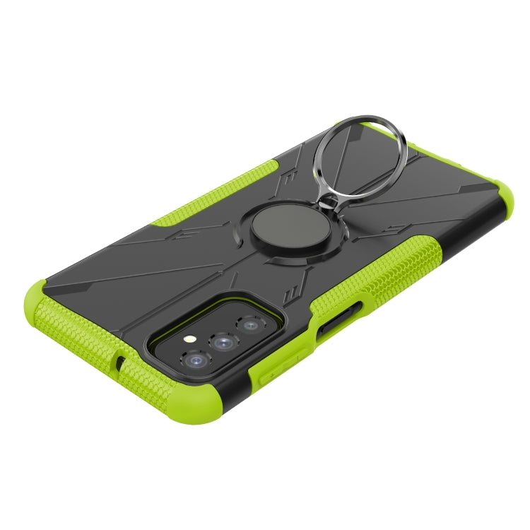 For Samsung Galaxy M52 5G Armor Bear Shockproof PC + TPU Phone Case with Ring Holder