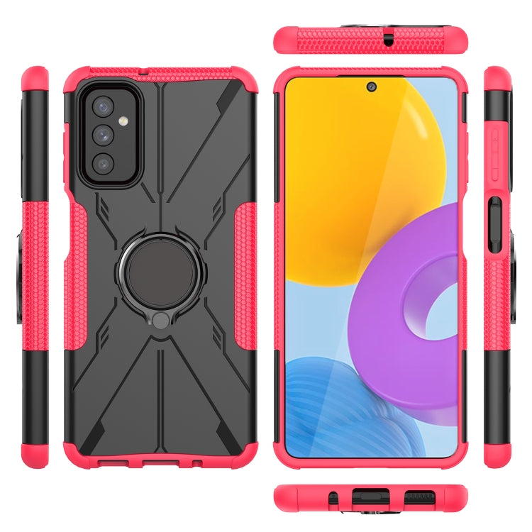 For Samsung Galaxy M52 5G Armor Bear Shockproof PC + TPU Phone Case with Ring Holder