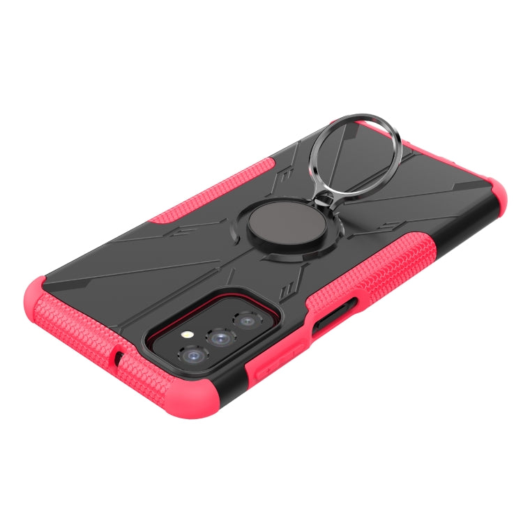 For Samsung Galaxy M52 5G Armor Bear Shockproof PC + TPU Phone Case with Ring Holder