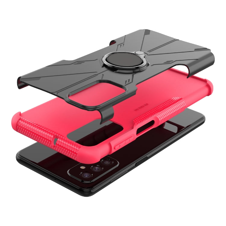 For Samsung Galaxy M52 5G Armor Bear Shockproof PC + TPU Phone Case with Ring Holder