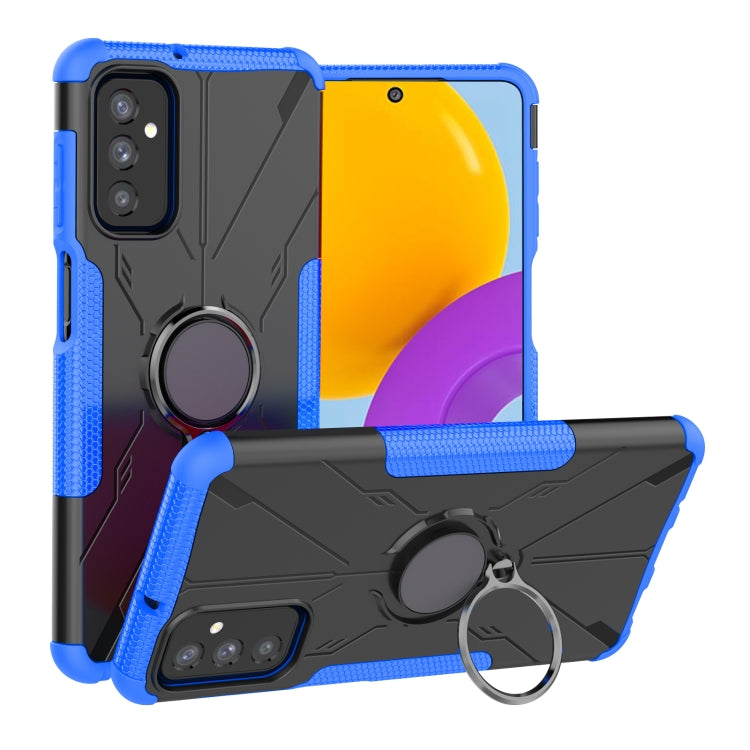 For Samsung Galaxy M52 5G Armor Bear Shockproof PC + TPU Phone Case with Ring Holder