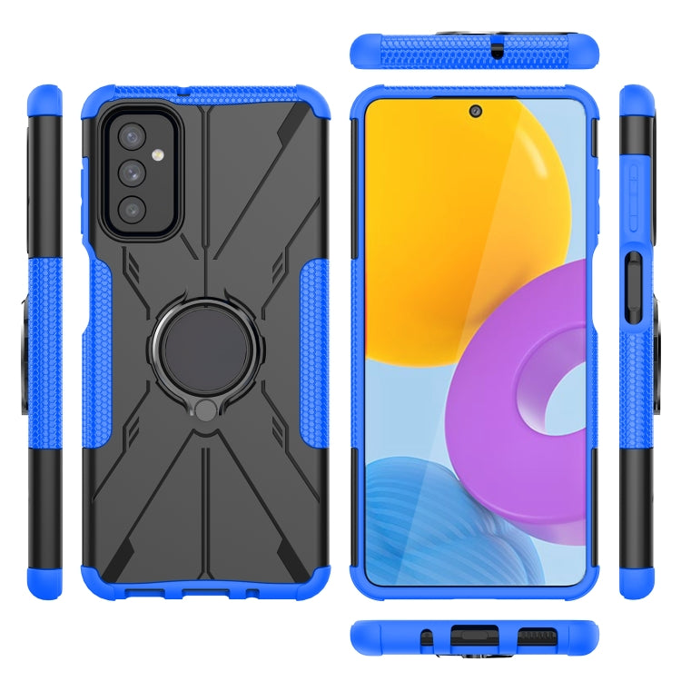 For Samsung Galaxy M52 5G Armor Bear Shockproof PC + TPU Phone Case with Ring Holder