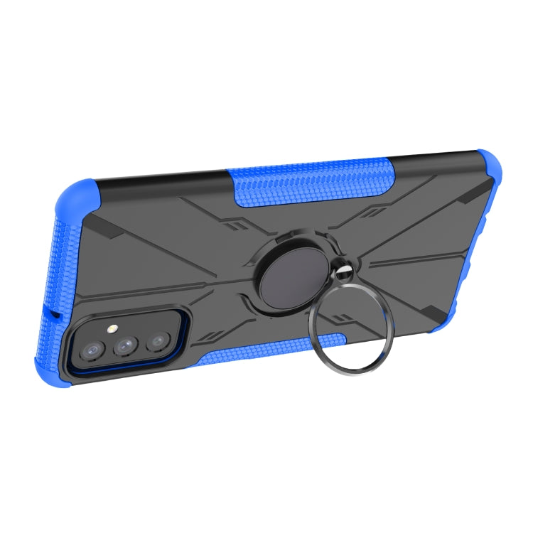 For Samsung Galaxy M52 5G Armor Bear Shockproof PC + TPU Phone Case with Ring Holder