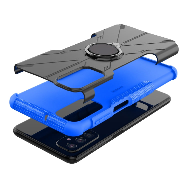 For Samsung Galaxy M52 5G Armor Bear Shockproof PC + TPU Phone Case with Ring Holder