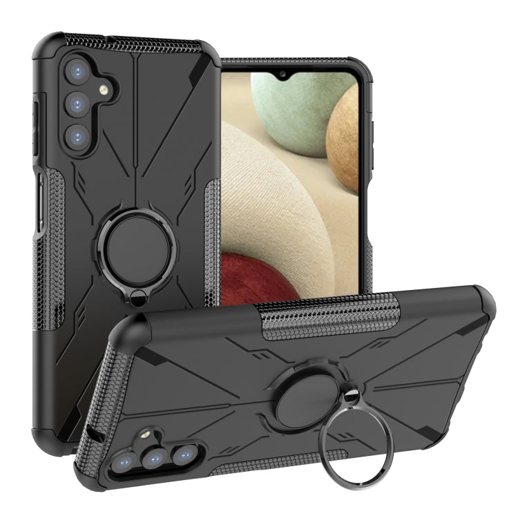 For Samsung Galaxy A13 5G Armor Bear Shockproof PC + TPU Phone Case with Ring Holder