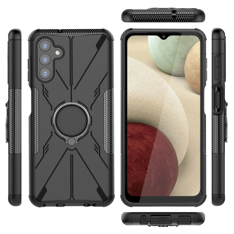 For Samsung Galaxy A13 5G Armor Bear Shockproof PC + TPU Phone Case with Ring Holder