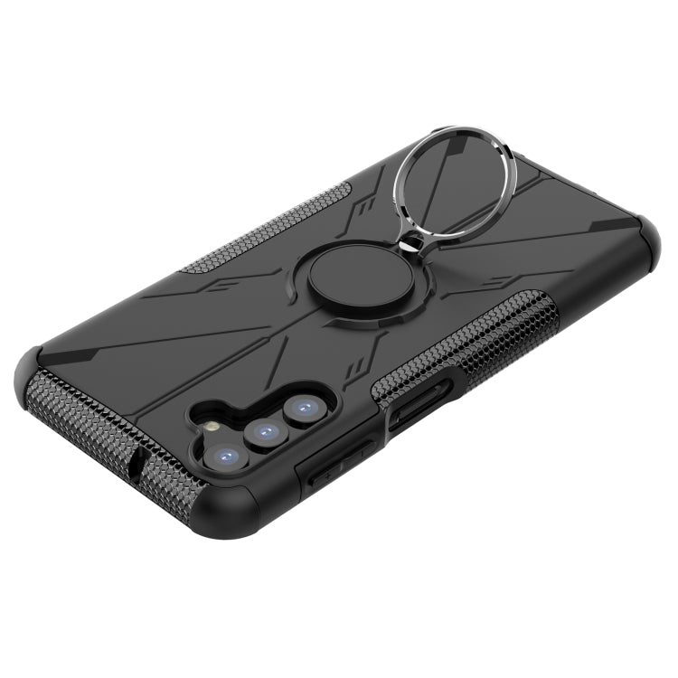 For Samsung Galaxy A13 5G Armor Bear Shockproof PC + TPU Phone Case with Ring Holder