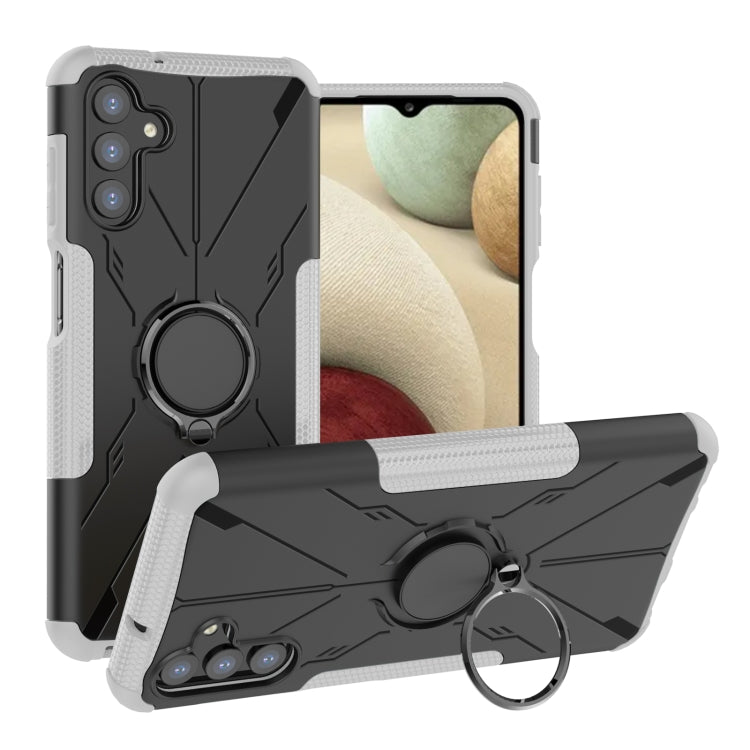For Samsung Galaxy A13 5G Armor Bear Shockproof PC + TPU Phone Case with Ring Holder
