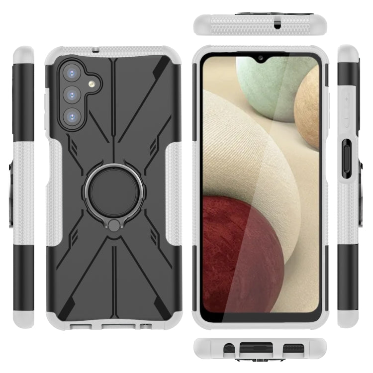 For Samsung Galaxy A13 5G Armor Bear Shockproof PC + TPU Phone Case with Ring Holder