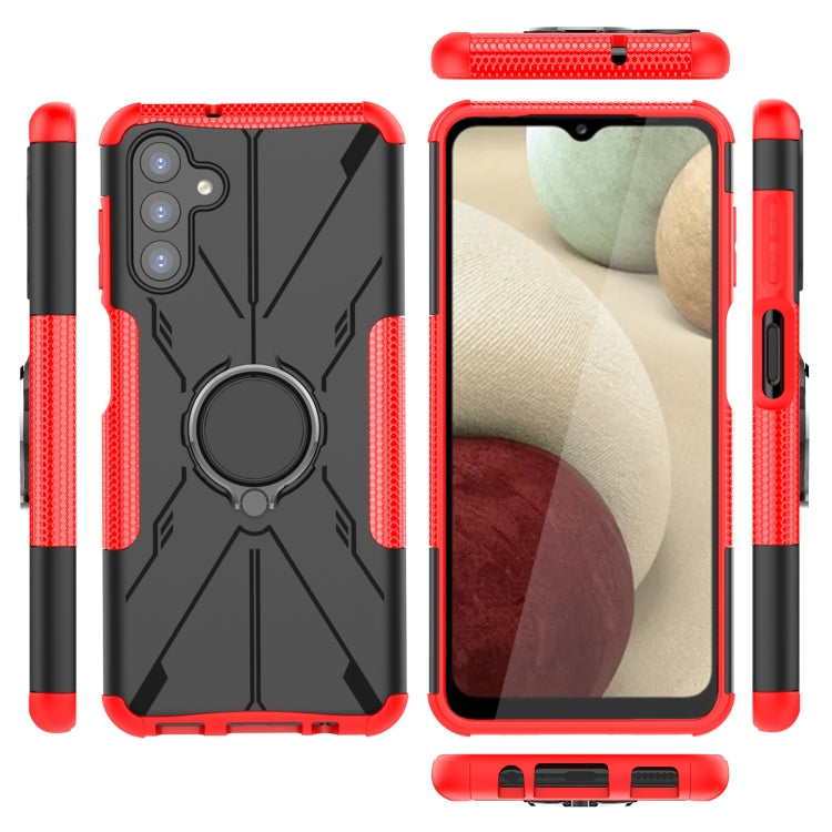 For Samsung Galaxy A13 5G Armor Bear Shockproof PC + TPU Phone Case with Ring Holder