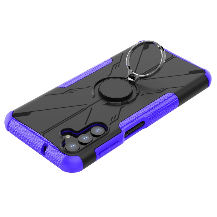 For Samsung Galaxy A13 5G Armor Bear Shockproof PC + TPU Phone Case with Ring Holder