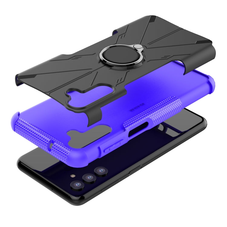 For Samsung Galaxy A13 5G Armor Bear Shockproof PC + TPU Phone Case with Ring Holder