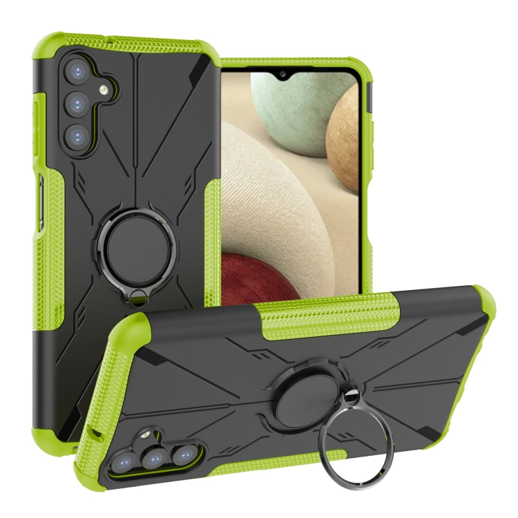 For Samsung Galaxy A13 5G Armor Bear Shockproof PC + TPU Phone Case with Ring Holder