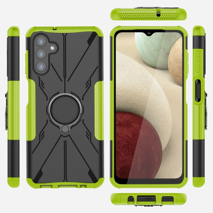 For Samsung Galaxy A13 5G Armor Bear Shockproof PC + TPU Phone Case with Ring Holder