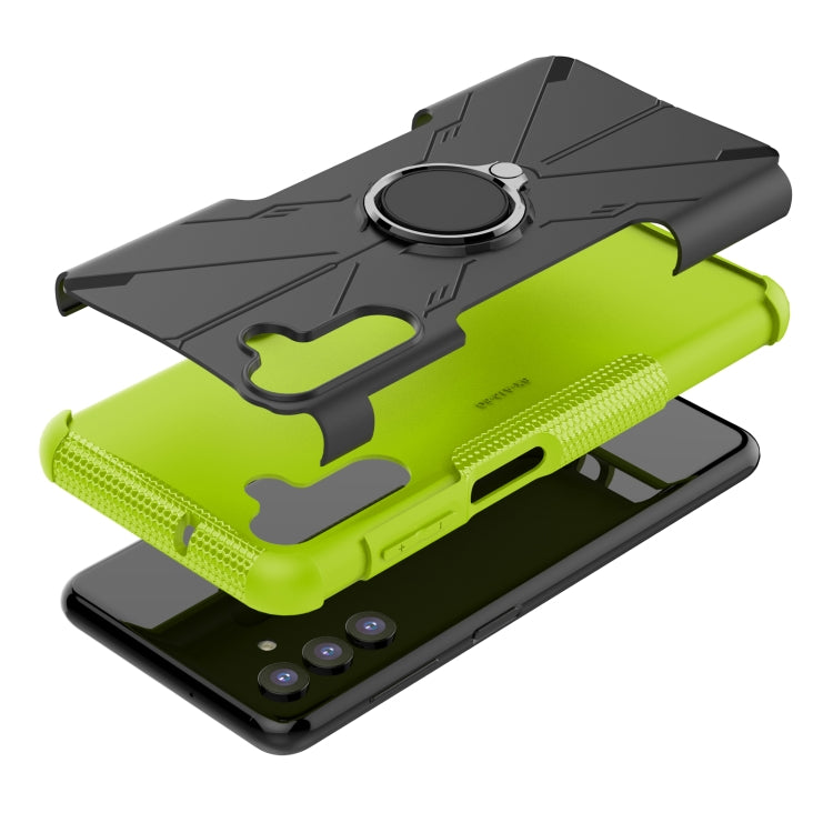 For Samsung Galaxy A13 5G Armor Bear Shockproof PC + TPU Phone Case with Ring Holder