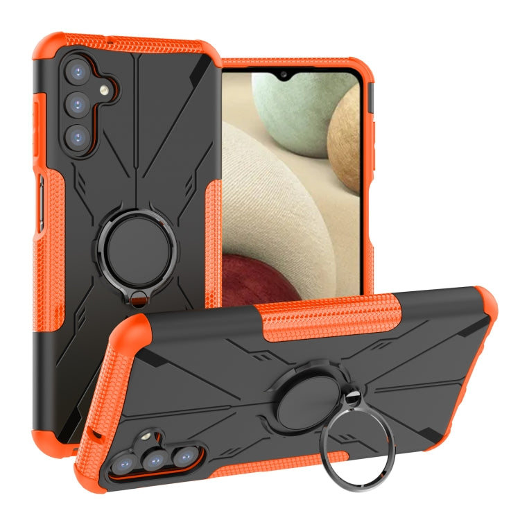 For Samsung Galaxy A13 5G Armor Bear Shockproof PC + TPU Phone Case with Ring Holder