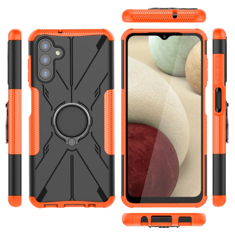 For Samsung Galaxy A13 5G Armor Bear Shockproof PC + TPU Phone Case with Ring Holder