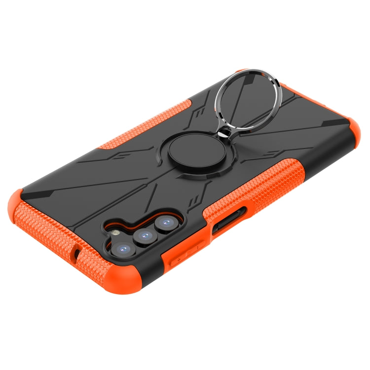 For Samsung Galaxy A13 5G Armor Bear Shockproof PC + TPU Phone Case with Ring Holder