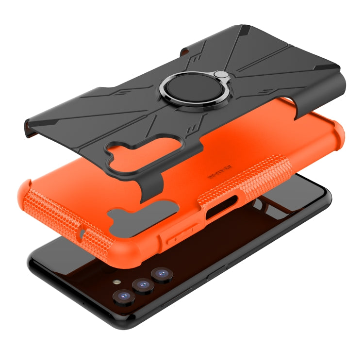 For Samsung Galaxy A13 5G Armor Bear Shockproof PC + TPU Phone Case with Ring Holder