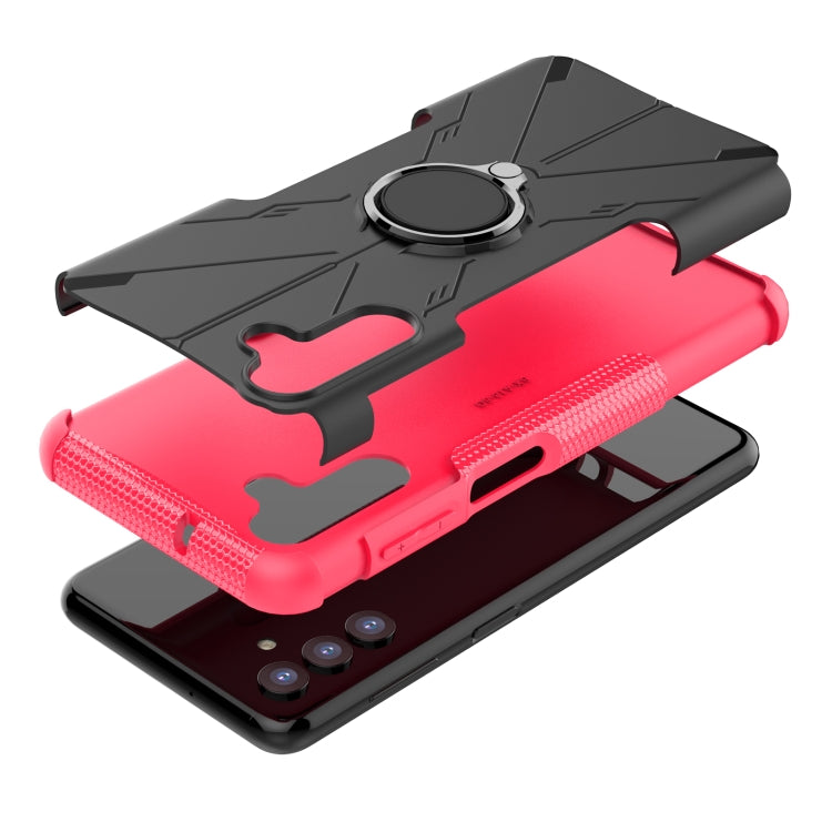 For Samsung Galaxy A13 5G Armor Bear Shockproof PC + TPU Phone Case with Ring Holder