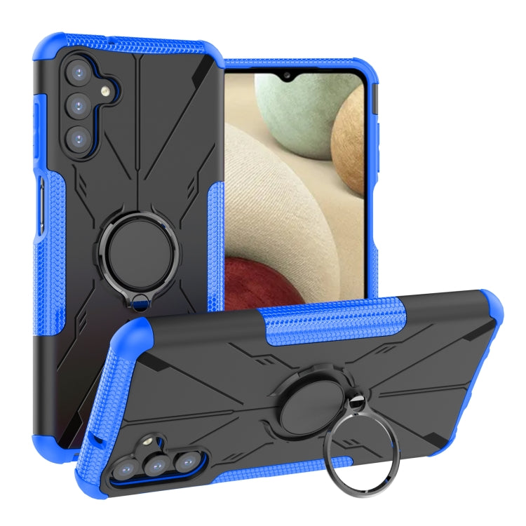 For Samsung Galaxy A13 5G Armor Bear Shockproof PC + TPU Phone Case with Ring Holder