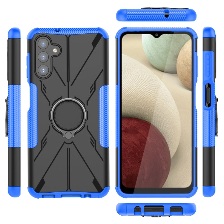 For Samsung Galaxy A13 5G Armor Bear Shockproof PC + TPU Phone Case with Ring Holder