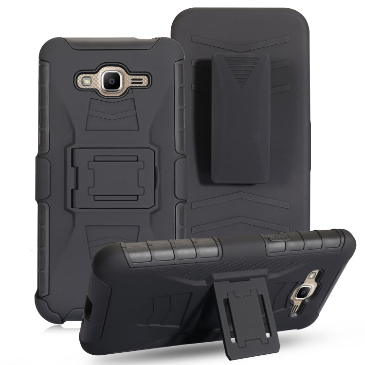 For Huawei Y3 (2018) PC + Silicone Back Clip Sliding Sleeve Protective Case(Black)