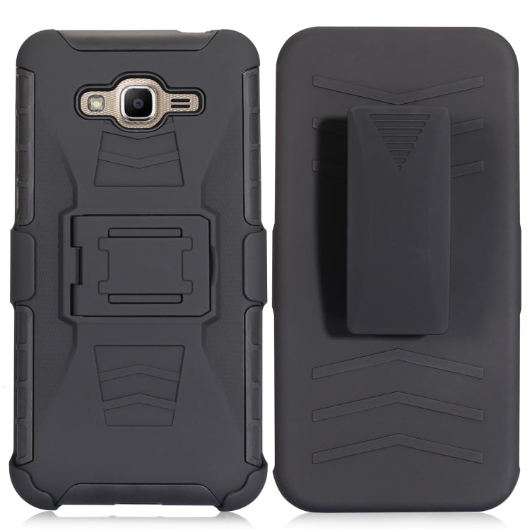 For Huawei Y3 (2018) PC + Silicone Back Clip Sliding Sleeve Protective Case(Black)