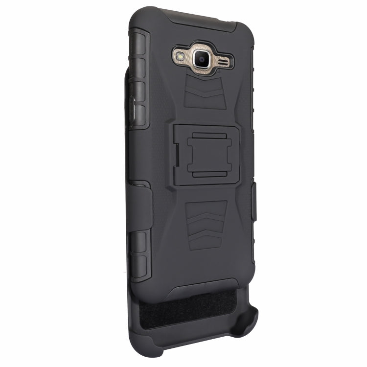 For Huawei Y3 (2018) PC + Silicone Back Clip Sliding Sleeve Protective Case(Black)