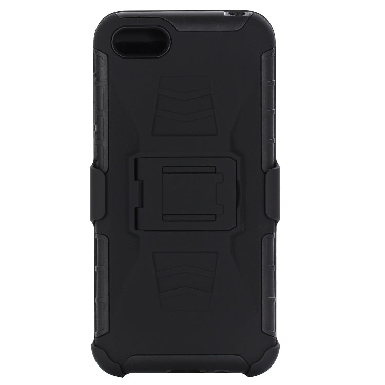 For Huawei Y5 (2018) PC + Silicone Back Clip Sliding Sleeve Protective Case(Black)
