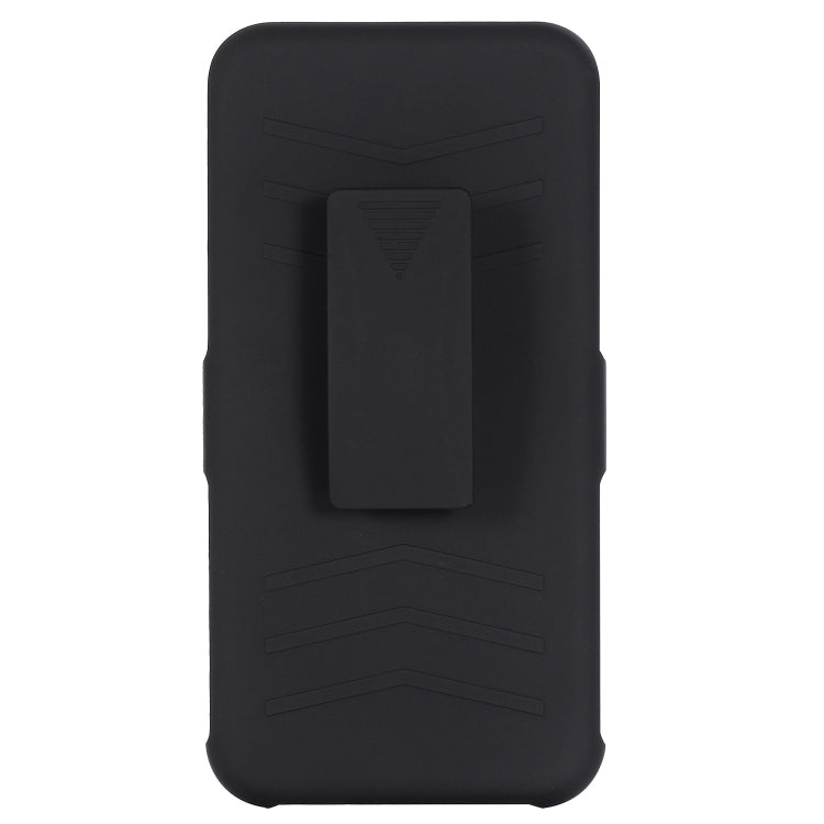 For Huawei Y7 (2018) PC + Silicone Back Clip Sliding Sleeve Protective Case(Black)