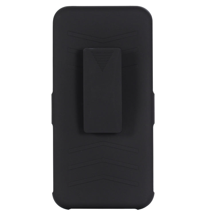 For Huawei Y9 (2018) PC + Silicone Back Clip Sliding Sleeve Protective Case(Black)