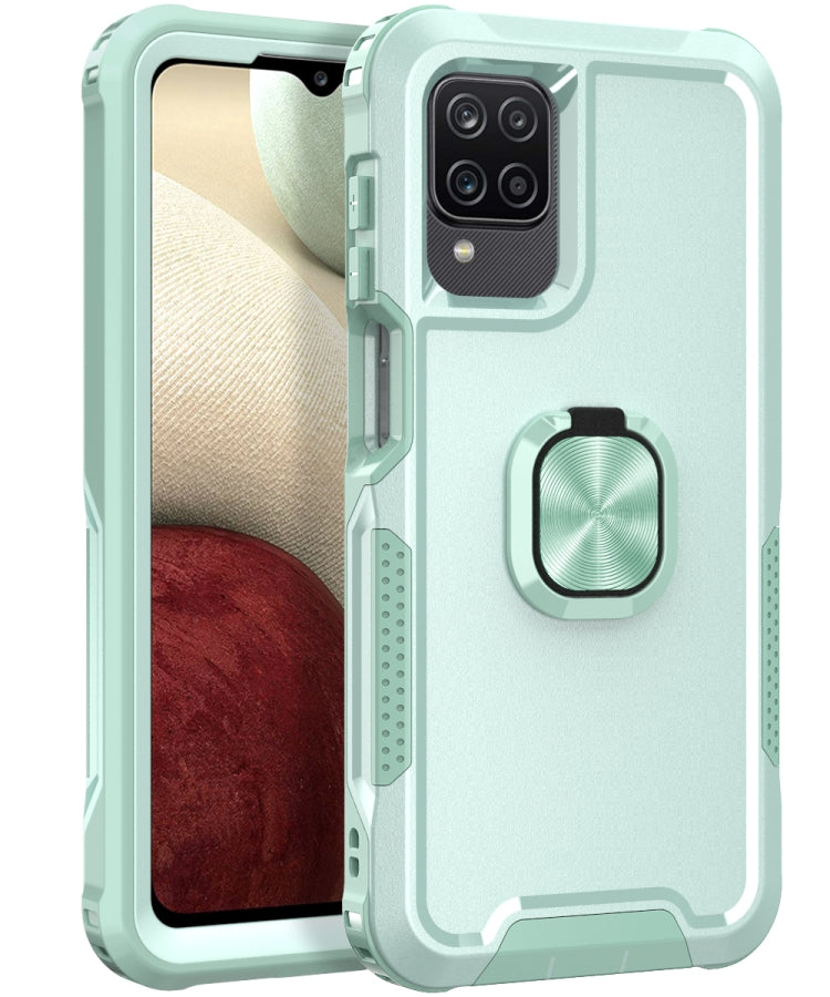 For Samsung Galaxy A32 & A12 3 in 1 PC + TPU Phone Case with Ring Holder