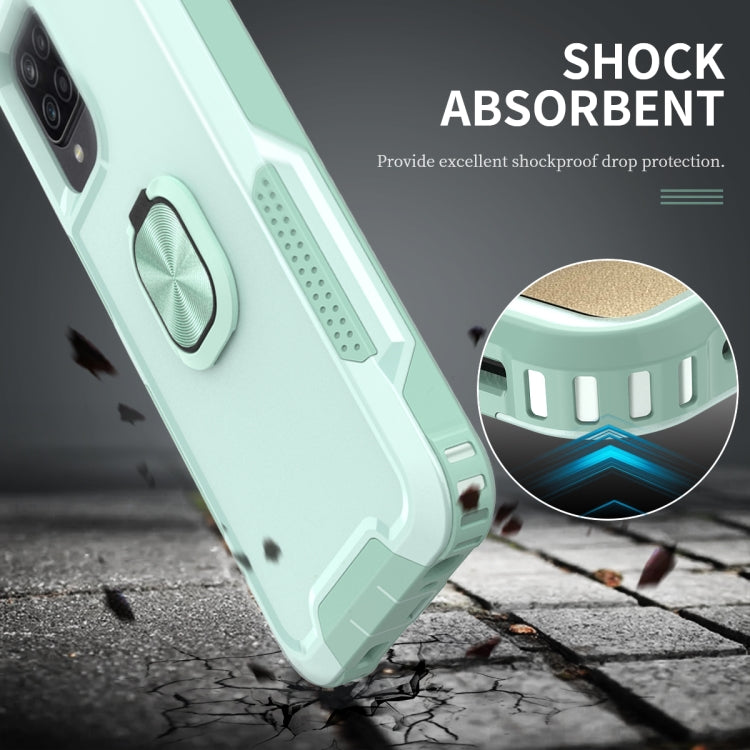For Samsung Galaxy A32 & A12 3 in 1 PC + TPU Phone Case with Ring Holder