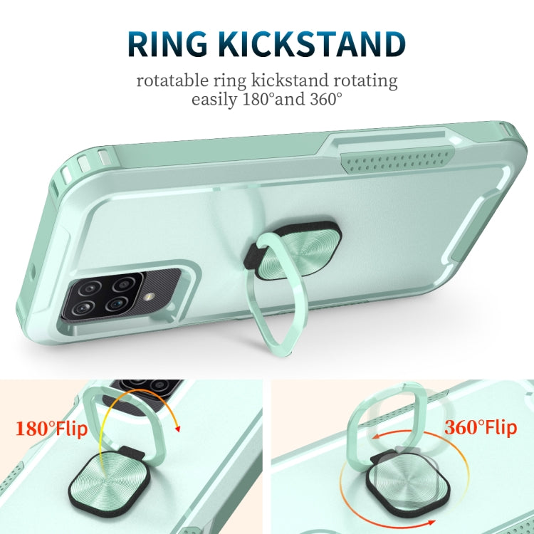 For Samsung Galaxy A32 & A12 3 in 1 PC + TPU Phone Case with Ring Holder